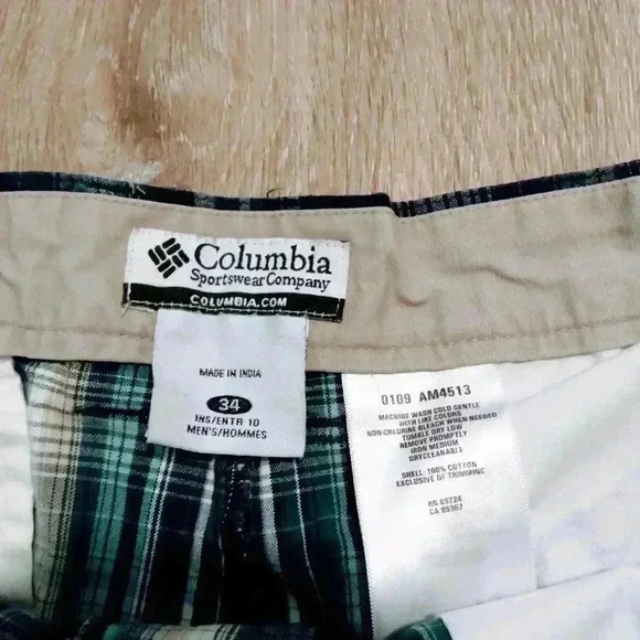 Columbia men's size 34 plaid shorts with pockets - Picture 2 of 8